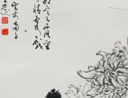 菊花螳螂图